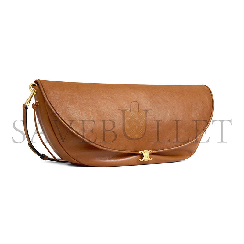 CELINE HALFMOON SOFT TRIOMPHE BAG IN SUPPLE SHINY LAMBSKIN 124142T88.GFY5 (46*19*10cm)